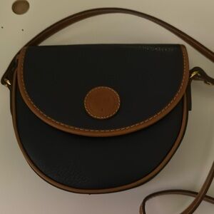 Delaine leather navy crossbody
